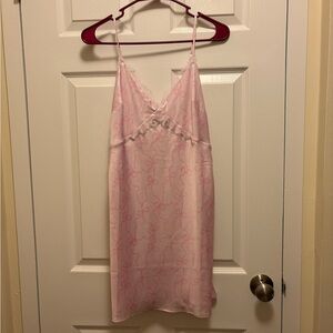 Love Shack Fancy X Victoria’s Secret Pink Lace-Trim Chemise Slip
